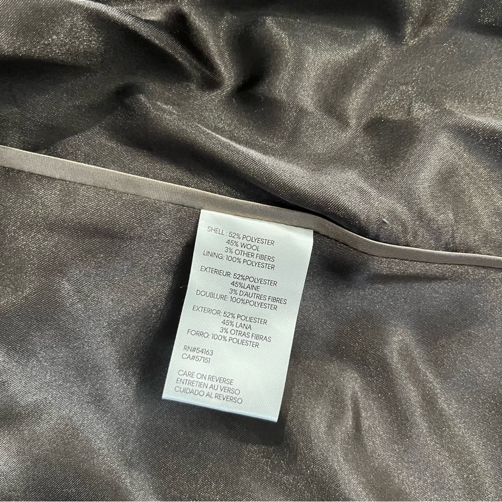 Calvin Klein Women’s Wool Blend Coat in Brown and Black Plaid | 8 - Picture 15 of 16